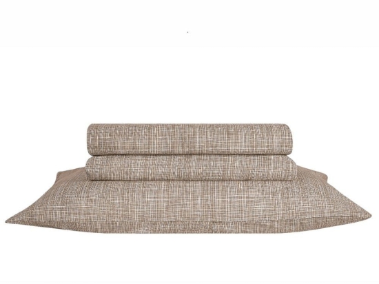Σεντόνι Colton 13 Με Λάστιχο Beige Kentia Υπέρδιπλο 160x200cm 100% Βαμβάκι