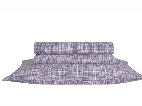 Σεντόνι Colton 35 Purple Kentia Ημίδιπλο 190x270cm 100% Βαμβάκι