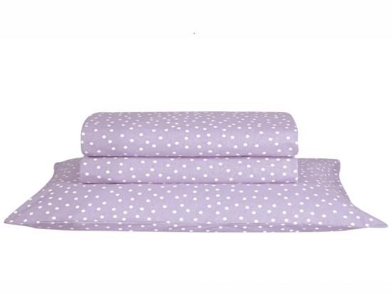 Σεντόνι Leyla 35 Με Λάστιχο Lilac Kentia Υπέρδιπλο 160x200cm 100% Βαμβάκι