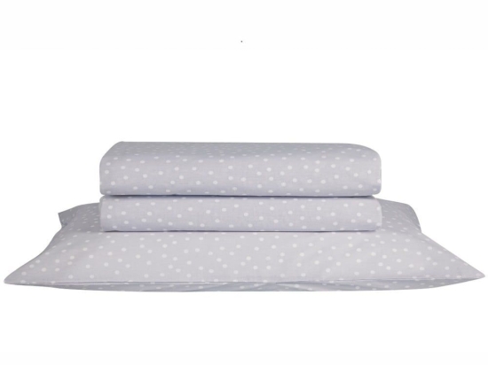 Σεντόνι Leyla 15 Grey Kentia King Size 260x270cm 100% Βαμβάκι