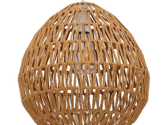 Φωτιστικό Οροφής Jimmy 00911 1xΕ27 Με Πλέγμα Φ36x30cm Light Brown GloboStar