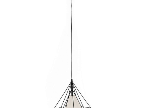Φωτιστικό Οροφής Kairi 01618 1xΕ27 Με Πλέγμα Φ38x39cm Black-White GloboStar