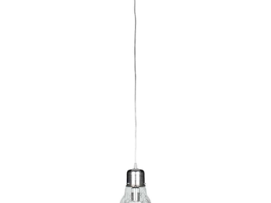 Φωτιστικό Οροφής Lamp 01676 1xΕ27 Φ15x27cm Silver-Clear GloboStar
