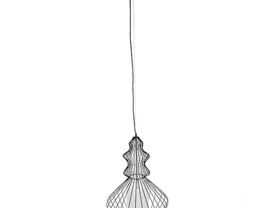 Φωτιστικό Οροφής Lily 01558 1xΕ27 Με Πλέγμα Φ40x60cm Black GloboStar