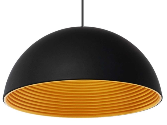 Φωτιστικό Οροφής Medea 01344 1xΕ27 Φ60x30cm Black-Gold GloboStar