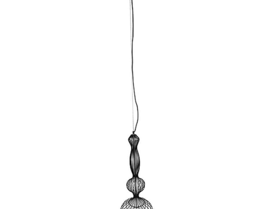 Φωτιστικό Οροφής Nelly 01560 1xΕ27 Με Πλέγμα Φ25x67cm Black GloboStar
