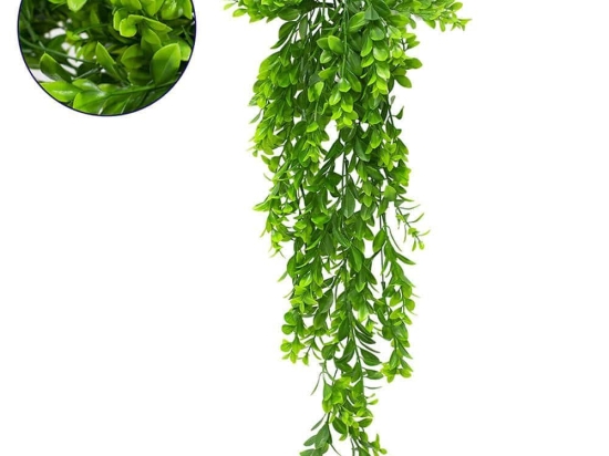 Τεχνητό Κρεμαστό Φυτό Μυρτιά 78060 30x10x80cm Green GloboStar Πλαστικό