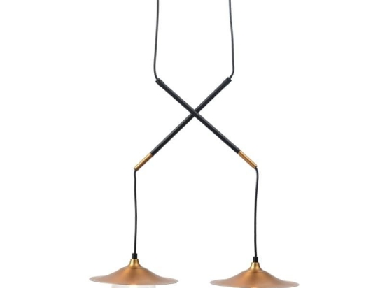Φωτιστικό Οροφής HL4312P46BB 2ΧG9 47X20ΧΗ128 Brass-Black Aca Decor Μέταλλο,Γυαλί