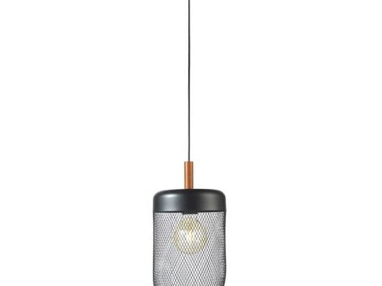 Φωτιστικό Οροφής TF501P20BK 1ΧΕ27 D20XH154 Black Aca Decor Μέταλλο,Ξύλο