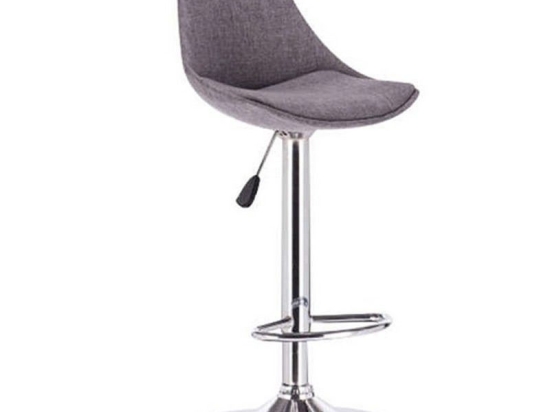 Σκαμπό Bar 88 43.0206.S (Σετ 2τμχ) 38x46x105cm Grey Μέταλλο,Ύφασμα