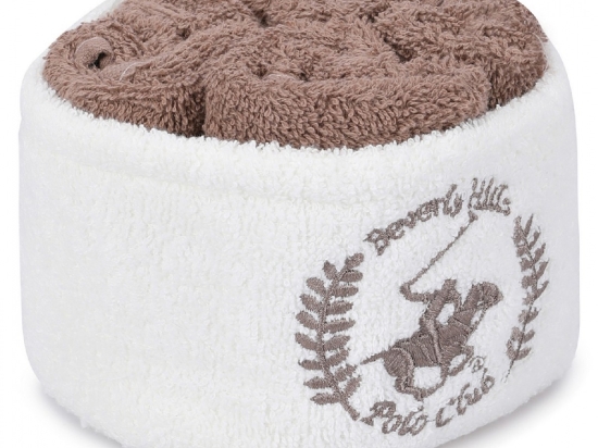 ΠΕΤΣΕΤΕΣ ΛΑΒΕΤΑ 4ΤΜΧ BEVERLY HILLS POLO CLUB HM12124.04 ΚΑΦΕ ΛΕΥΚΟ 30x30 εκ. 355BHP0233