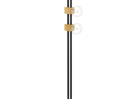 Φωτιστικό Δαπέδου Levantara 390194 9,5x7,5x150,5cm 3xE27 40W Black-Brown Eglo Ατσάλι,Ξύλο