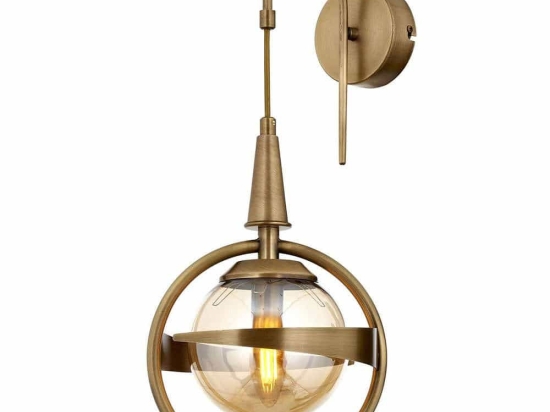 Φωτιστικό Τοίχου - Απλίκα 301AUR1501 Φ25x50cm 1xE14 40W Gold Opviq