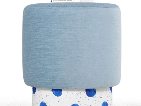 Σκαμπό Colyos 209FLF1358 Φ43x46cm Multi-Blue