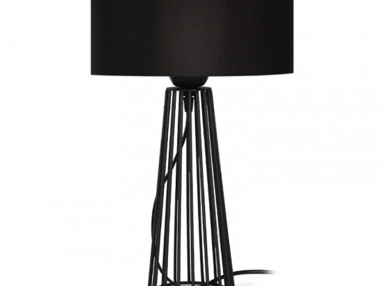 Επιτραπέζιο Φωτιστικό Filip 216725 E27 25x25x45cm Black Megapap Μέταλλο,Ύφασμα