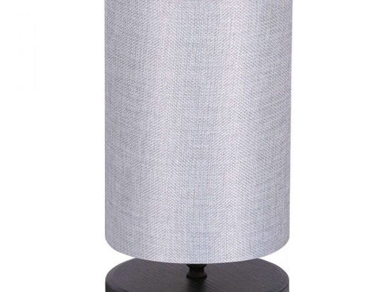 Φωτιστικό Επιτραπέζιο Huls 0123721 15x24x30cm 1xE14 7W Grey-Black Megapap Ύφασμα,Ξύλο,Μέταλλο