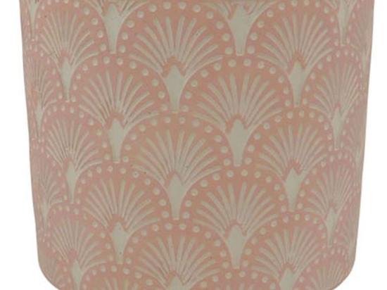 Κασπώ 06-00-22250 17x16cm Pink-White Marhome Κεραμικό