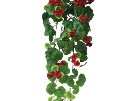 Τεχνητό Κρεμαστό Φυτό Βιγόνια 00-00-14543-1 75cm Green-Red Marhome Συνθετικό Υλικό