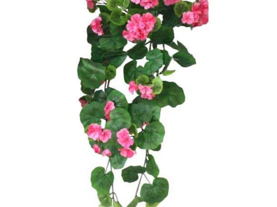 Τεχνητό Κρεμαστό Φυτό Βιγόνια 00-00-14543-3 75cm Green-Fuchsia Marhome Συνθετικό Υλικό