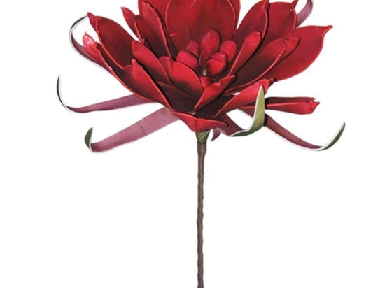 Τεχνητό Λουλούδι Μανόλια 00-00-6061-8 75cm Red Marhome Foam