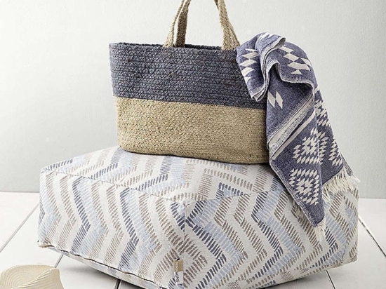 Καλάθι Corn Blue 25x40x25 - Nima Jute