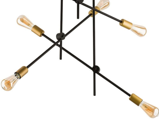 Φωτιστικό Οροφής Axis VI 9297 Black-Gold Nowodvorski Μέταλλο