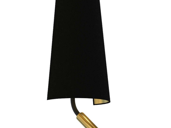 Φωτιστικό Τοίχου - Απλίκα Faro 7982 1xE27 max 40W 1xG9 max 10W Black-Gold Nowodvorski Μέταλλο,Ύφασμα
