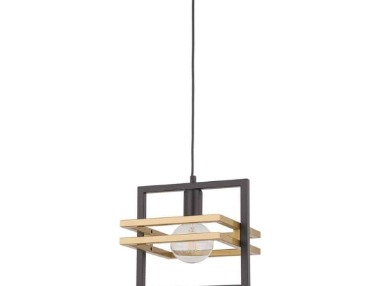Φωτιστικό Οροφής Merci 1 32386 26x26x90cm 1xE27 60W Black-Gold Sigma Lighting
