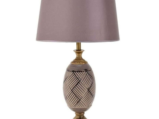 Φωτιστικό Επιτραπέζιο 3-15-816-0005 Δ33Χ68. Purple, Golden E28 Inart Μέταλλο,Κεραμικό