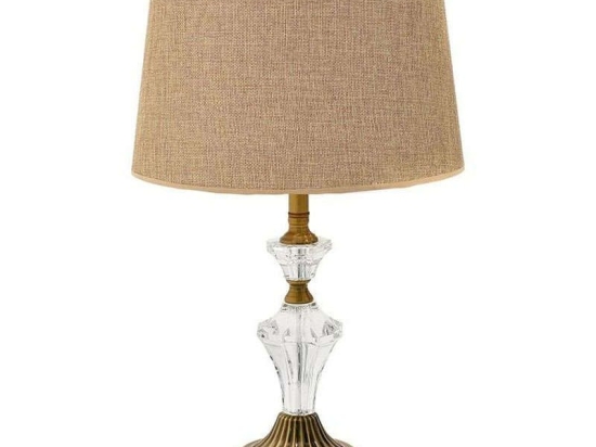 Φωτιστικό Επιτραπέζιο 3-15-816-0010 Δ30Χ57 Natural-Beige, Transparent, Golden E27 Inart Μέταλλο