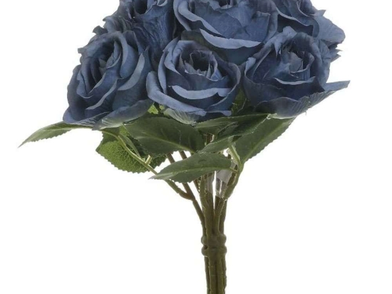 Διακοσμητικό Μπουκέτο 3-85-505-0138 30cm Green-Blue Inart Πλαστικό, Ύφασμα