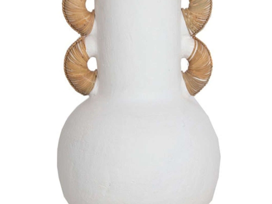Διακοσμητικό Βάζο Kore 0750017 30x43cm White Soulworks Πηλός