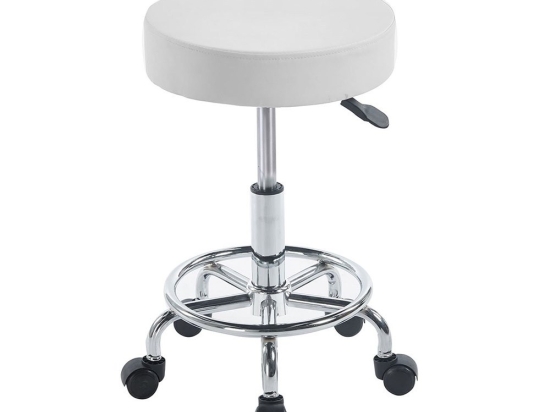 Σκαμπό Glory ΕΜ407,1 35-47/61cm White-Chrome