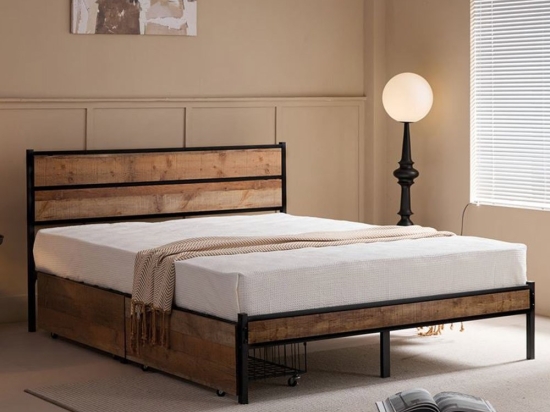 Κρεβάτι Διπλό Pallet (Για Στρώμα 160x200cm) Ε8431,1 162x207x95cm Black-Walnut Διπλό