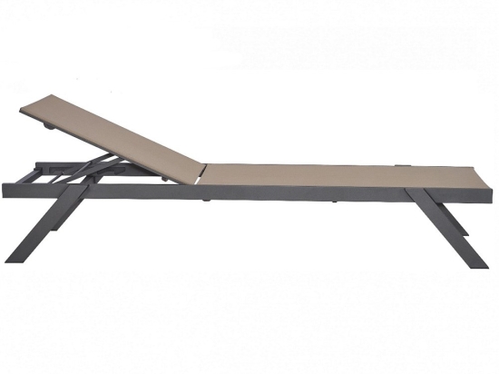 Ξαπλώστρα Myconos 01-00-0458 65x200x33cm Taupe-Dark Grey