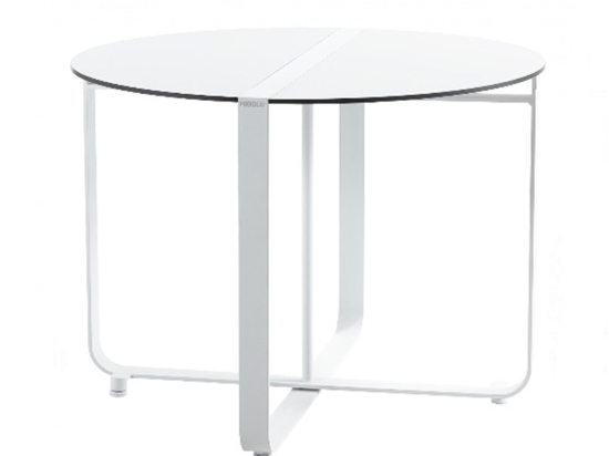 Τραπέζι Κήπου Αναδιπλούμενο Clint/T 01-00-2074 Φ100x74,5cm White
