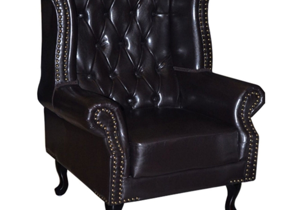 Πολυθρόνα-Μπερζέρα T.Chesterfield Polina Hm0053.01 PU Σκούρο Καφέ 83x75x107 cm. Τεχνόδερμα