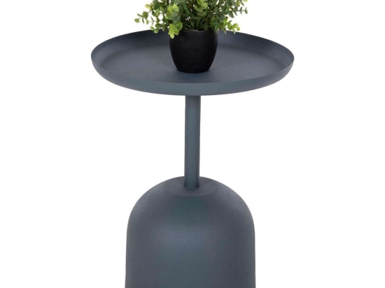 Τραπέζι Βοηθητικό Delbel HM4261.05 Στρογγυλό Φ39,5x53,5cm Dark Blue Μέταλλο