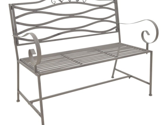 Παγκάκι 2 Θέσεων Benko 137-000008 114x45x95cm Bronze Διθέσιος