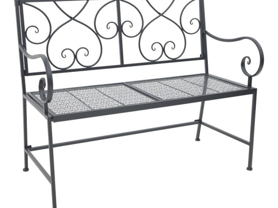 Παγκάκι 2 Θέσεων Cazpo 137-000009 114x45x90cm Anthracite Διθέσιος