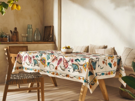 Τραπεζομάντηλο Astrid 291 Multi Gofis Home 135X180cm Βαμβάκι-Πολυέστερ