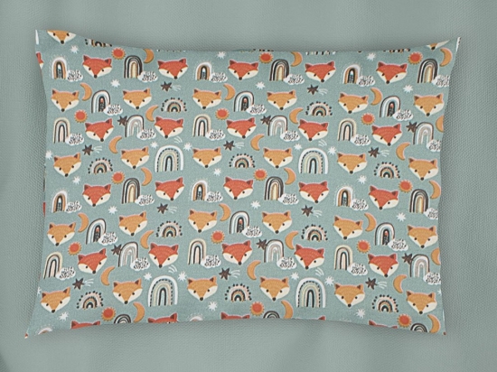 Μαξιλαροθήκη Παιδική Fox 528 Pale Cyan DimCol 50Χ70 50x70cm 100% Βαμβάκι