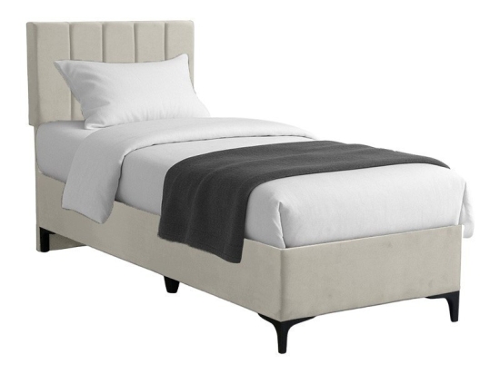 Κρεβάτι Moega (Για Στρώμα 90x200cm) 323-000013 92x200x125cm Cream Μονό