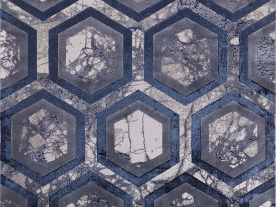 Χαλί Aurora AU19 Hexagon Blue-Silver Asiatic London 120X170cm