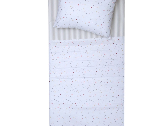 Παπλωματοθήκη Βρεφική Ρέα (Σετ 2τμχ) White Viopros 120x160cm 100% Βαμβάκι