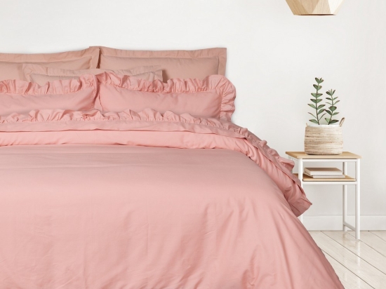 Σεντόνια Daily 3169 (Σετ 4τμχ) Pink Das Home Υπέρδιπλo 240x270cm 100% Βαμβάκι