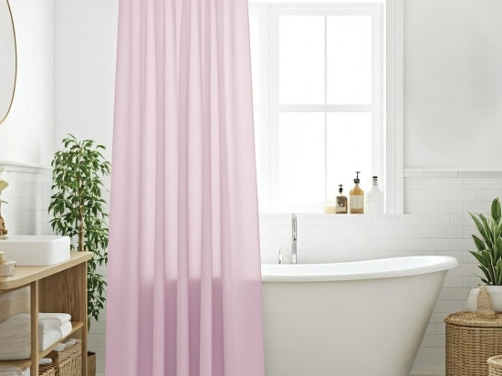 Κουρτίνα Μπάνιου 0806 Nude Das Home 200Πx180Υ Πολυέστερ