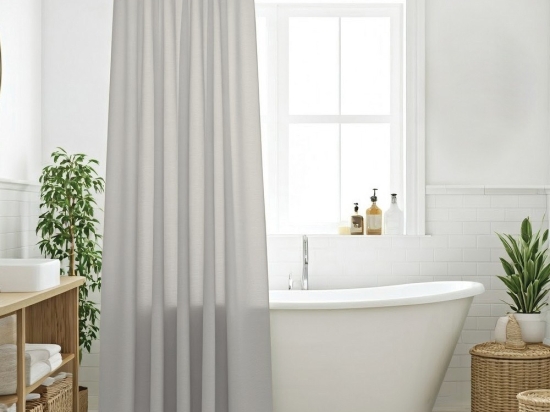 Κουρτίνα Μπάνιου 0805 Grey Das Home 240Πx180Υ Πολυέστερ