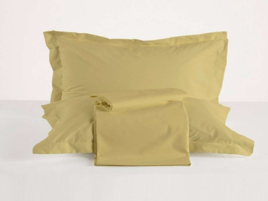 Σεντόνι Με Λάστιχο True Col 1025 Mustard Kentia King Size 180x200cm 100% Βαμβακερό Περκάλι