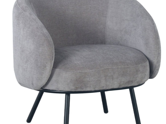 Πολυθρόνα Malu 01-3234 74x68x74cm Black-Grey